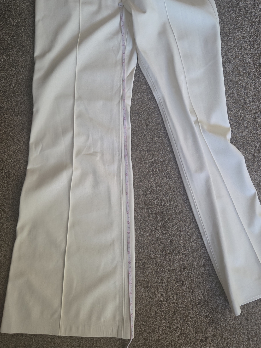 Alice + Olivia Cream Wide-Leg Trousers - Picture 10 of 11